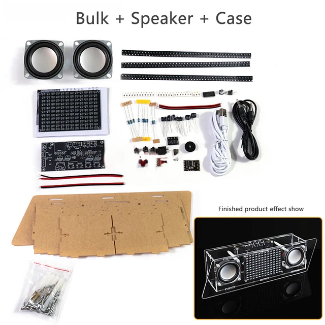 DIY-Bluetoothスピーカーキット,LEDミュージックスペクトル,電子はんだ 