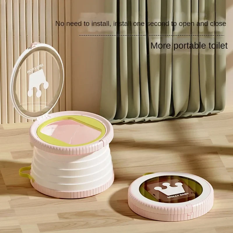 Children Go Out Portable Folding Small Toilet Male and Female Baby Car Emergency Toilet Travel Potty Urinal 2