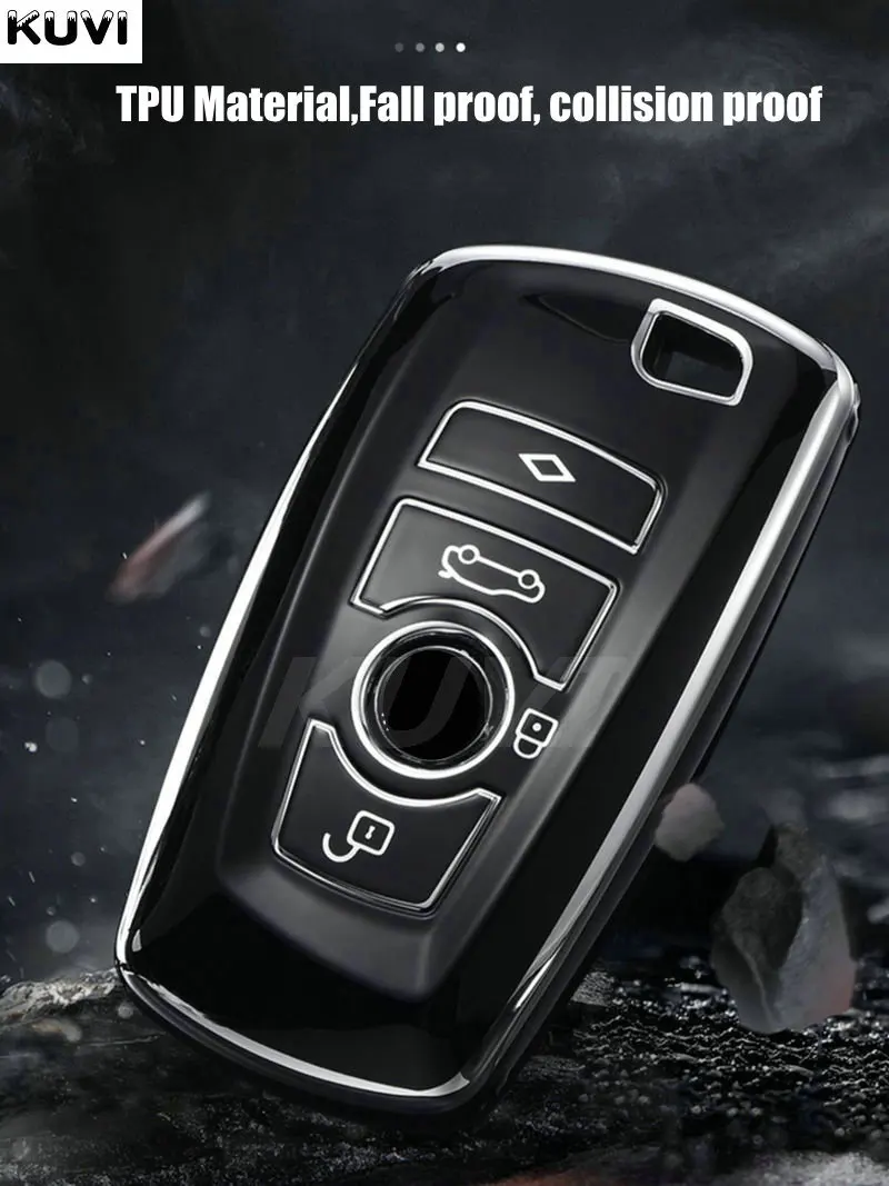TPU 자동차 키 케이스 커버 셸 Fob BMW F30 F31 F32 F34 F20 F21 F07 F10 1 3 5 7 시리즈 X1 X3 G01 X4 G02 X5 F15 F16 M3 M4 등