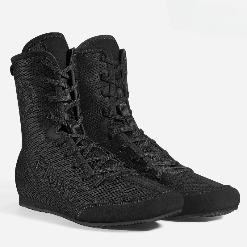Men's High Top Boxing Shoes Professional Competition Training Wrestling Shoes Men Comfortable Lightweight Breathable Sneakers