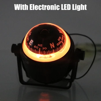Con bussola nautica elettronica a LED impermeabile 12V LC550 Posizionamento navigazione 360 ° bussola girevole per barche