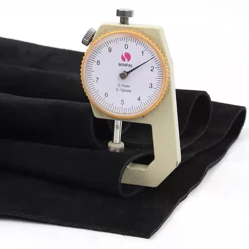 스웨이드 소가죽으로 만든 수제 DIY 가죽 소재, 신발과 가방 모두에 적합, 양면 검정 스플릿 스웨이드 가죽