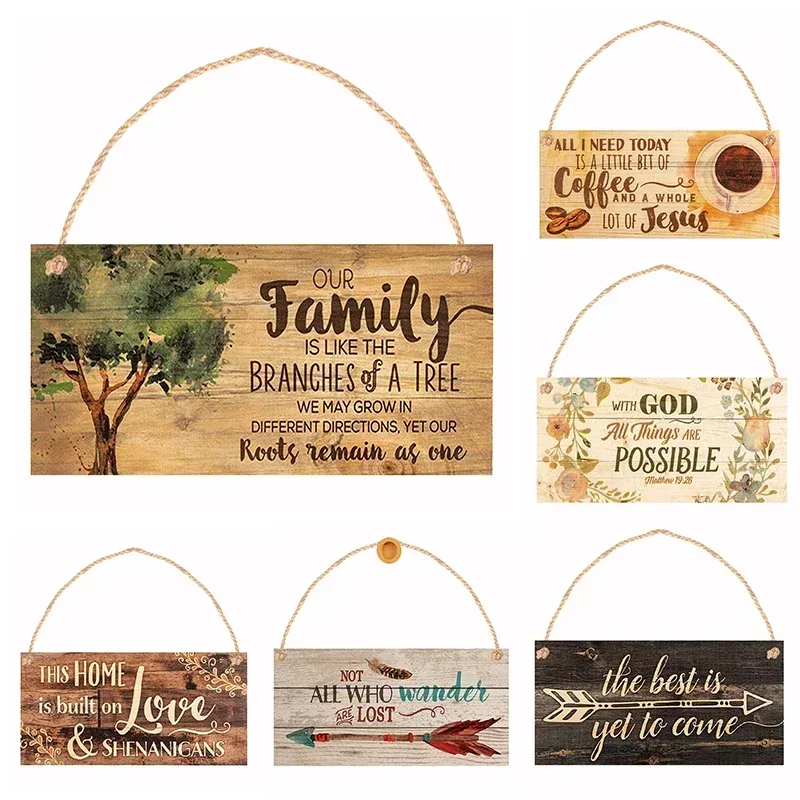 

Деревянные винтажные знаки, декор «сделай сам», подвеска для дома, двери и окна, бара, кафе, украшение, семейная деревянная ферма