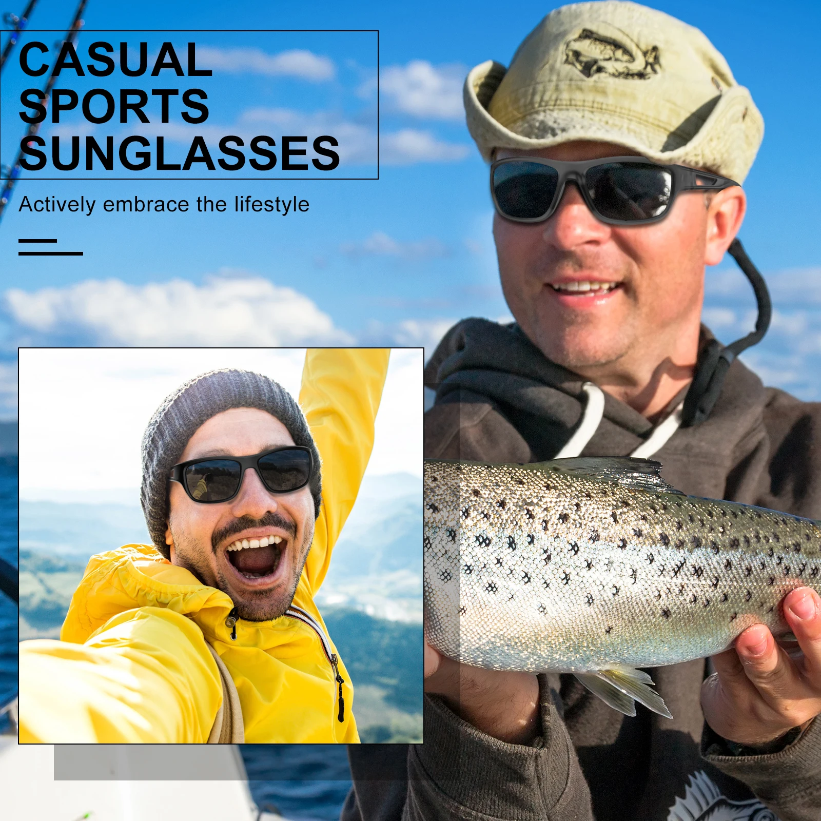 2023 SUUKAA Neue polarisierte Sport-Sonnenbrille mit UV400-Schutz für Männer und Frauen, Angeln, Laufen, Radfahren, Golf, Autofahren, Sonnenbrille_voghion.com