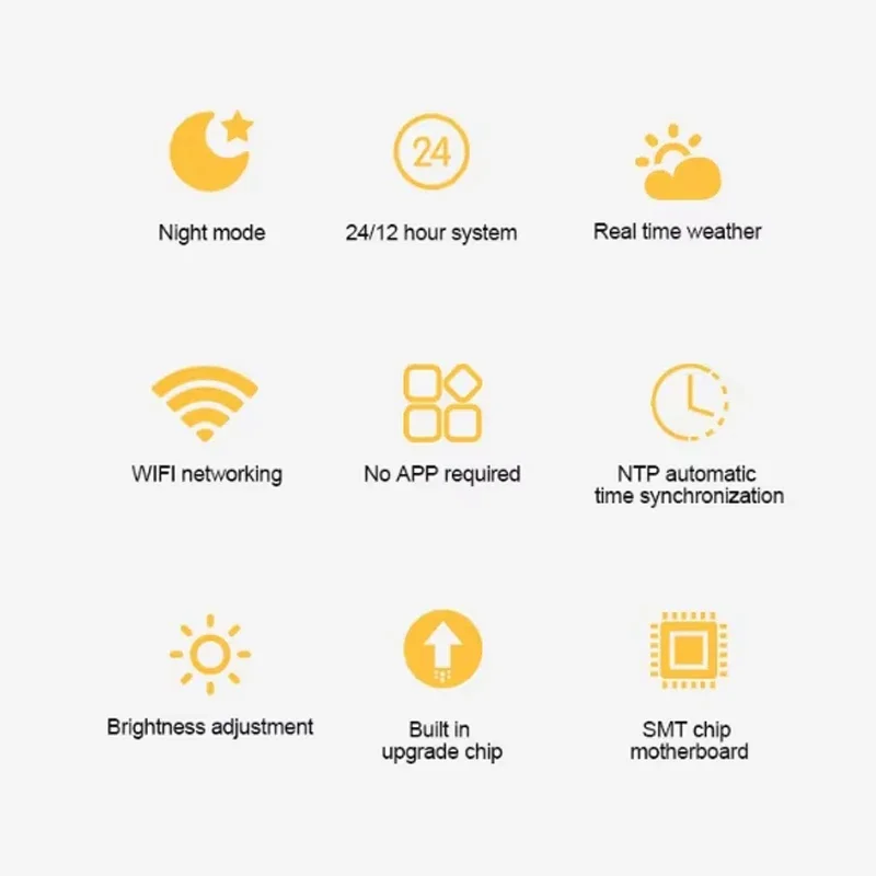 Small Portable Smart Wifi Weather Station Weather Temperature Humidity Time Alarm Clock LED Screen Display Desktop Decoration weather clock weather station display