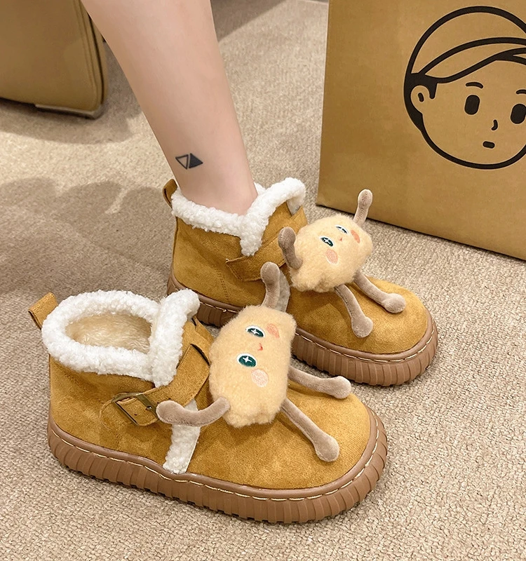 

Round Toe White Ankle Boots Female Shoes Winter Footwear Boots-Women Clogs Platform Australia Flat Heel Low Ladies 2023 Rubber