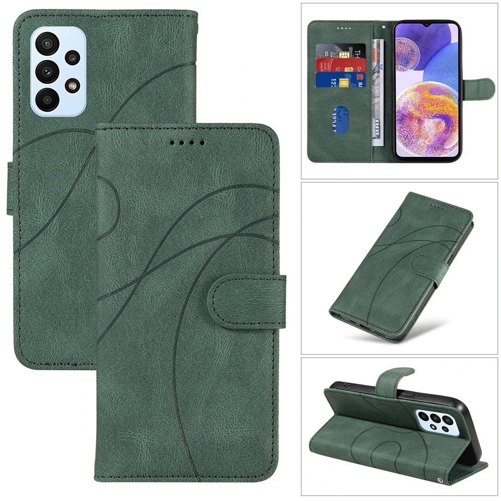 Premium Magnetic Leather Wallet Phone Case - 5G Compatible Cover