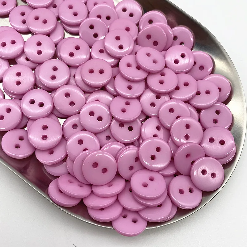 50 stuks 11,5 mm kleuren dubbel oog broodknop ronde hars naaiknoppen diy scrapbooking veelkleurig