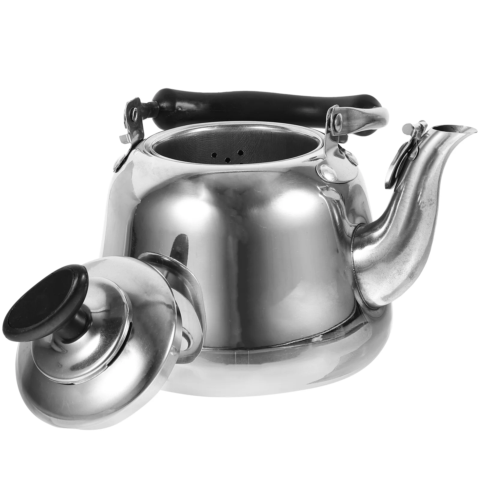 Stainless Steel Kettle Whistling Tea Water Holder Vintage Stovetop Teakettle Teapot for