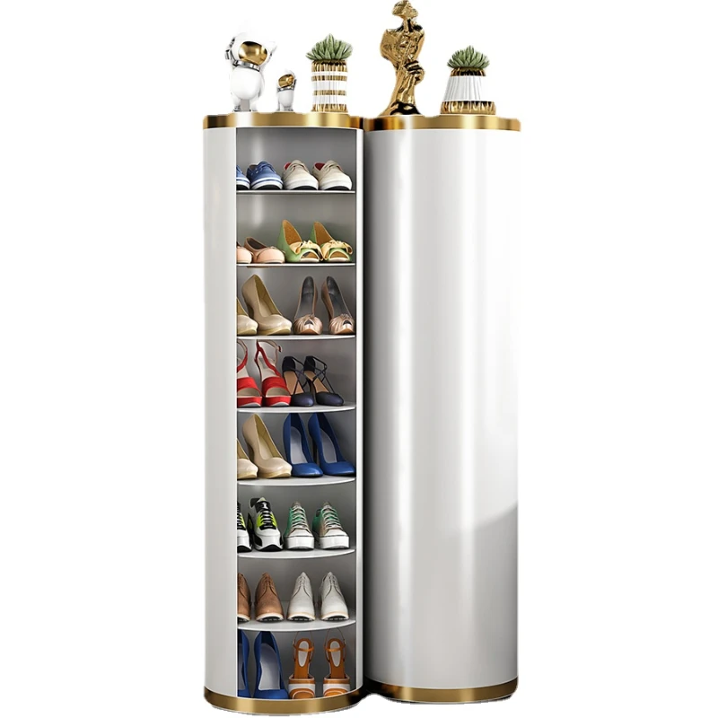 PQFArmoireChaussuresRotativeT1RondeetCylindriqueMeublede