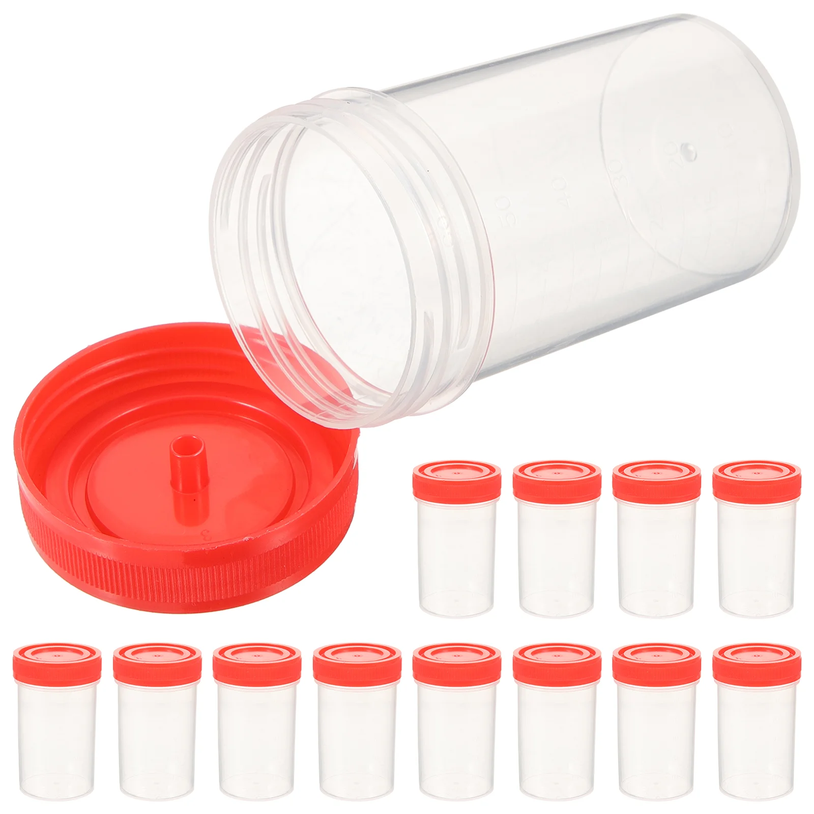 

25Pcs Specimen Cup Screw Lids Urine Sample Jar Containers Urine Collection Cup Safe Pee Stool Semen Sample Testing