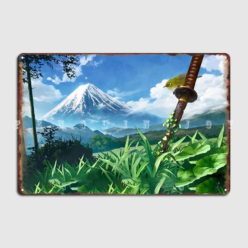 

Anime Bird Mountain Metal Sign Wall Decor Vintage Wall Pub Pub Garage Tin Sign Posters