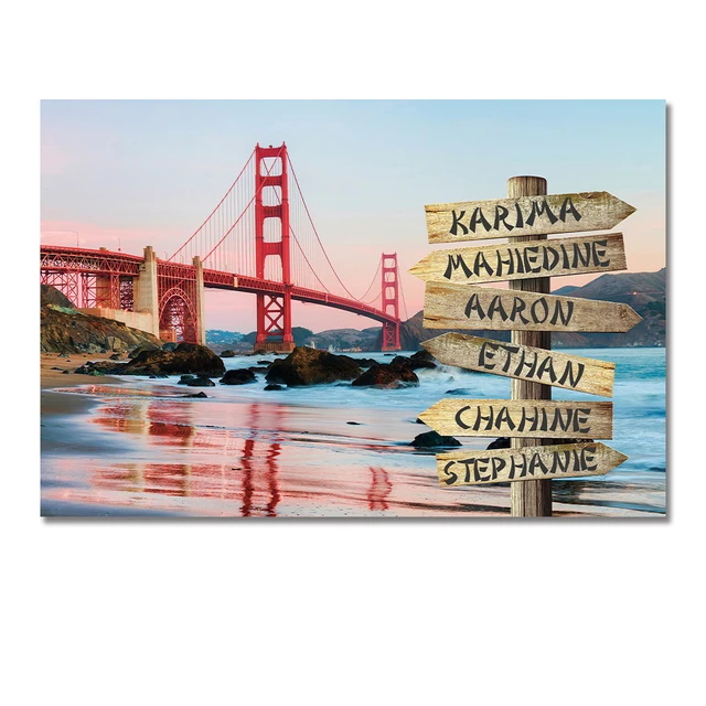 Customize Landscape Wall Art with Your Name Poster Print Canvas Painting Home Decoration Picture Personalized Anniversary Gifts 20