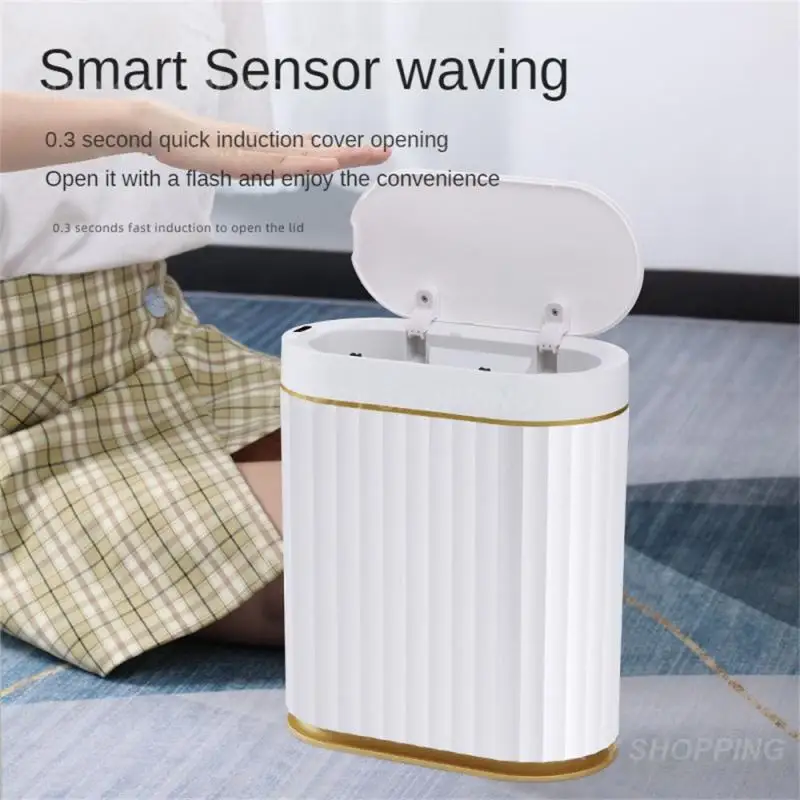 

Smart Trash Can Large Capacity For Kitchen Bathroom Garbage Bin Automatic Induction Waterproof Bin With Lid Smart Home Trash Can