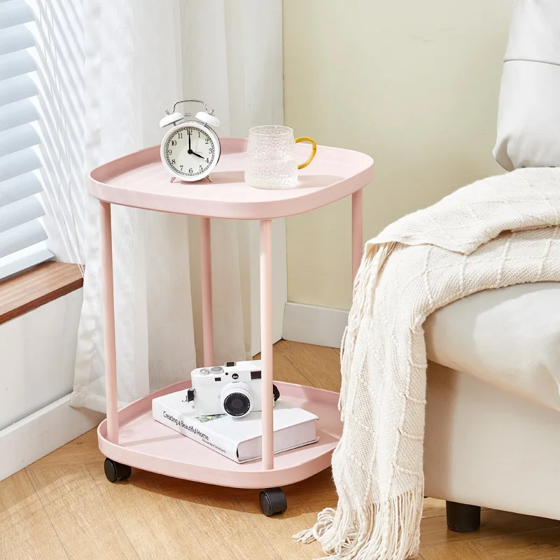 

New Living Room Removable Shelf End Table Moving Small Side Table Bed Tatami Tea Table Sofa End Table Home Organizers Storage