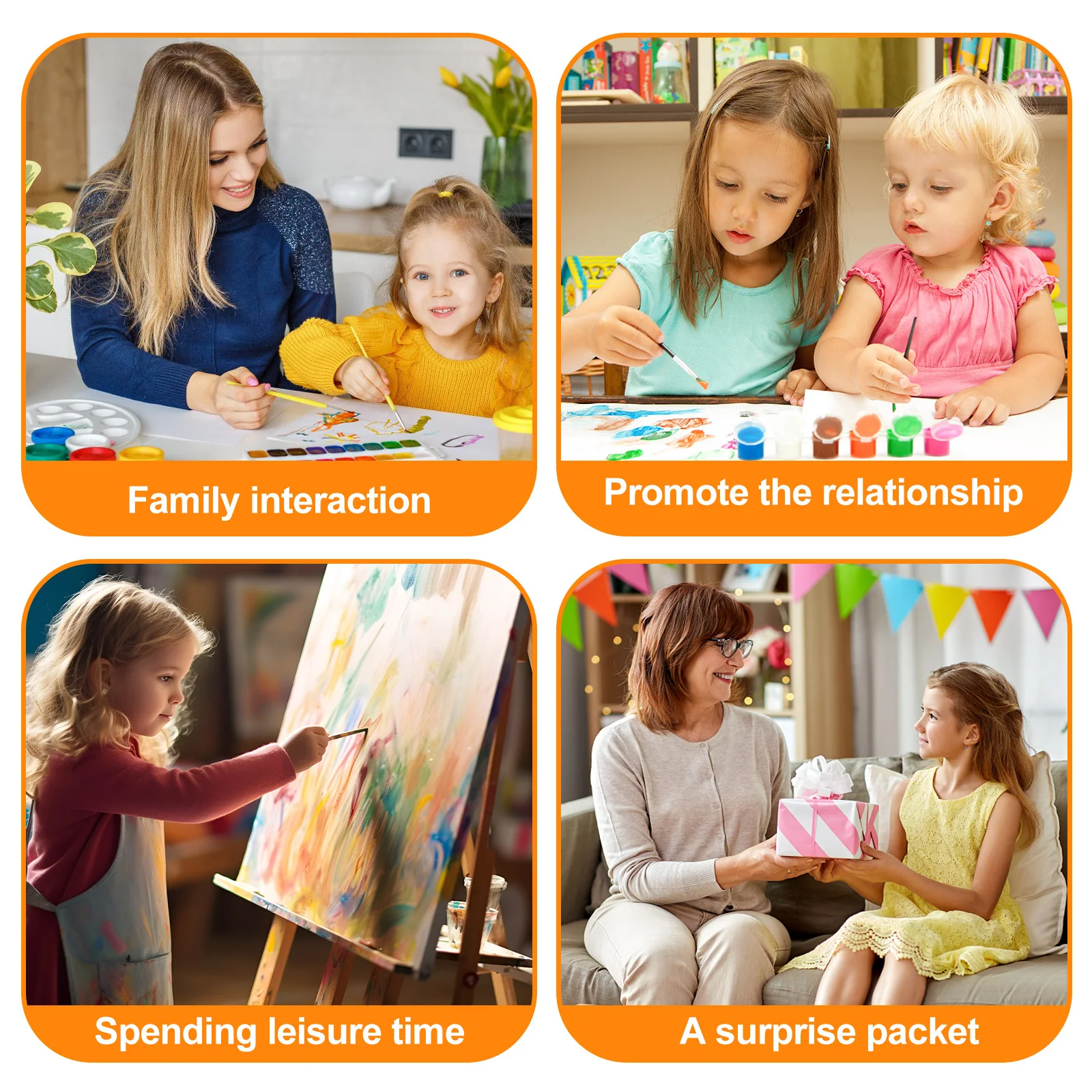 Oil Painting Set Wiht Hanger For Wall Hanging Decor Painting Brush, Acrylic Paint and Canvas Easels, Art Paint Set for Beginner