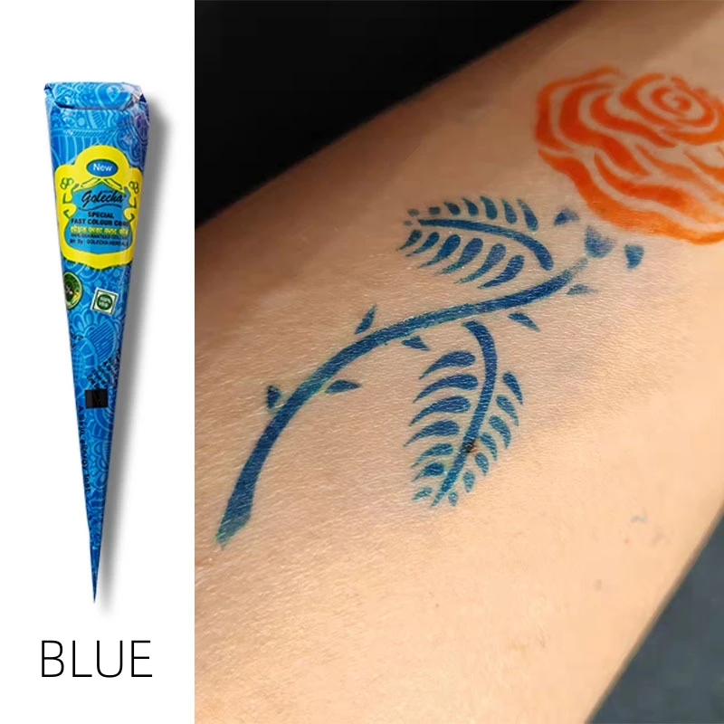 25g Multi Colors GOLECHA Cones Indian Henna Tattoo Paste For Temporary Tattoos Hand Painted Body Art Sticker Mehndi Pigment 5