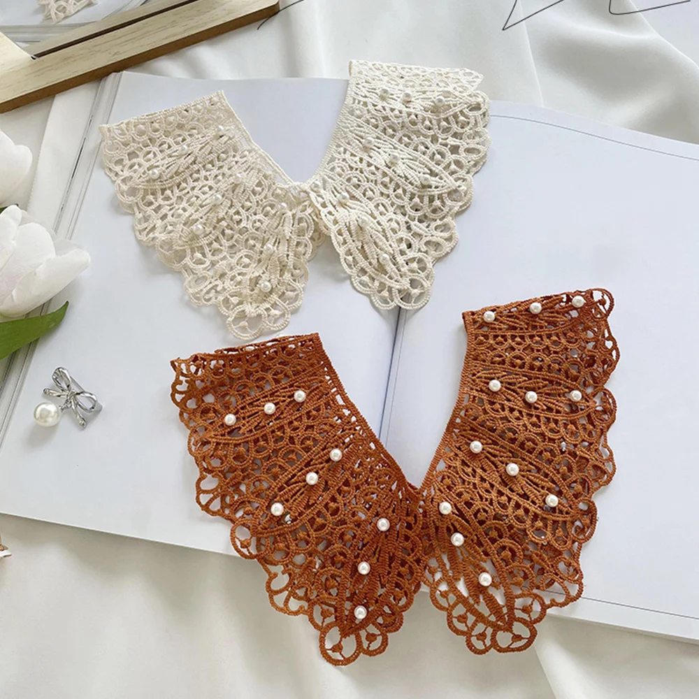 Crochet pattern lace detachable collar. Crochet removable co