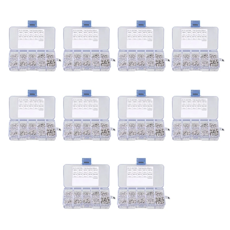

3400Pcs M3 Hex Socket Screw Nut Stainless Steel M3 Screws Nuts Assortment Kit Fastener