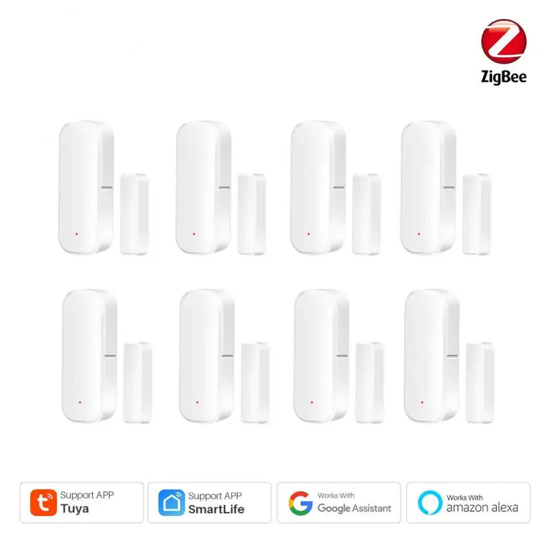 1/10PCS ZigBee Door Window Sensor Detector Tuya Smart Life App Home