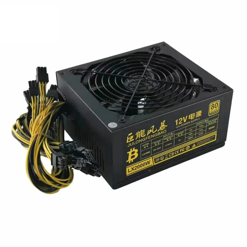 New 2000w 4u Mining Power Supply Miner Graphics Card For Mining 180