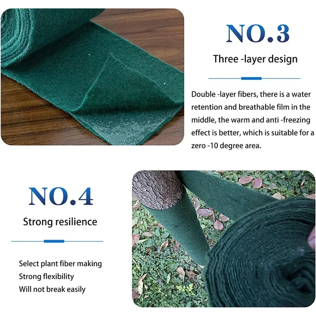 3-Layer Tree Protector Wraps, Winter-proof Protector Wrap Plants Bandage Packing,Tree Trunk Wrap Guard Plants Bandage 4