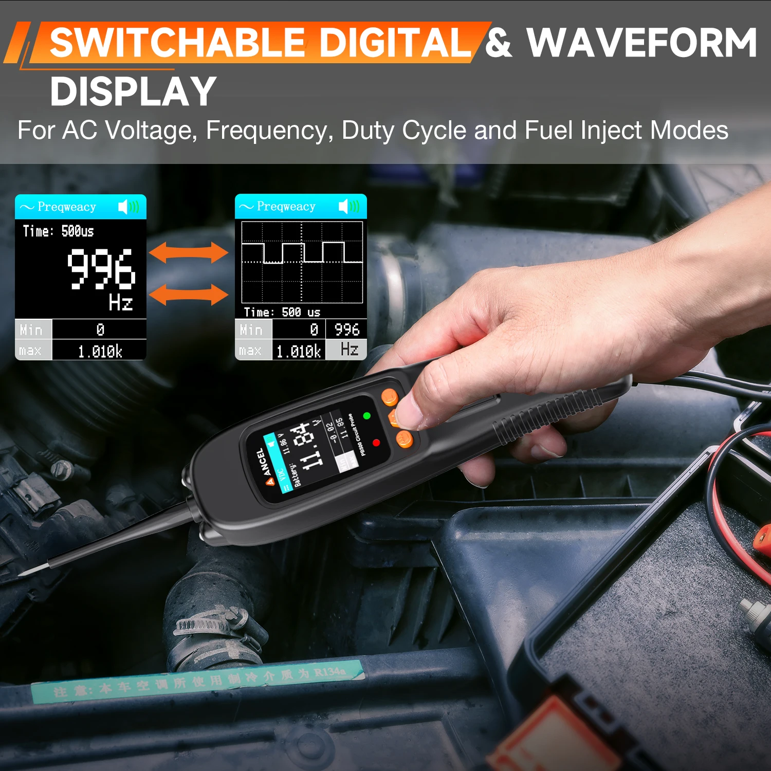ANCEL PB500 Car Battery Tester Electrical Integrated Auto Battery System Diagnostic Tools12V/24V Power Probe Circuit Tester Kit
