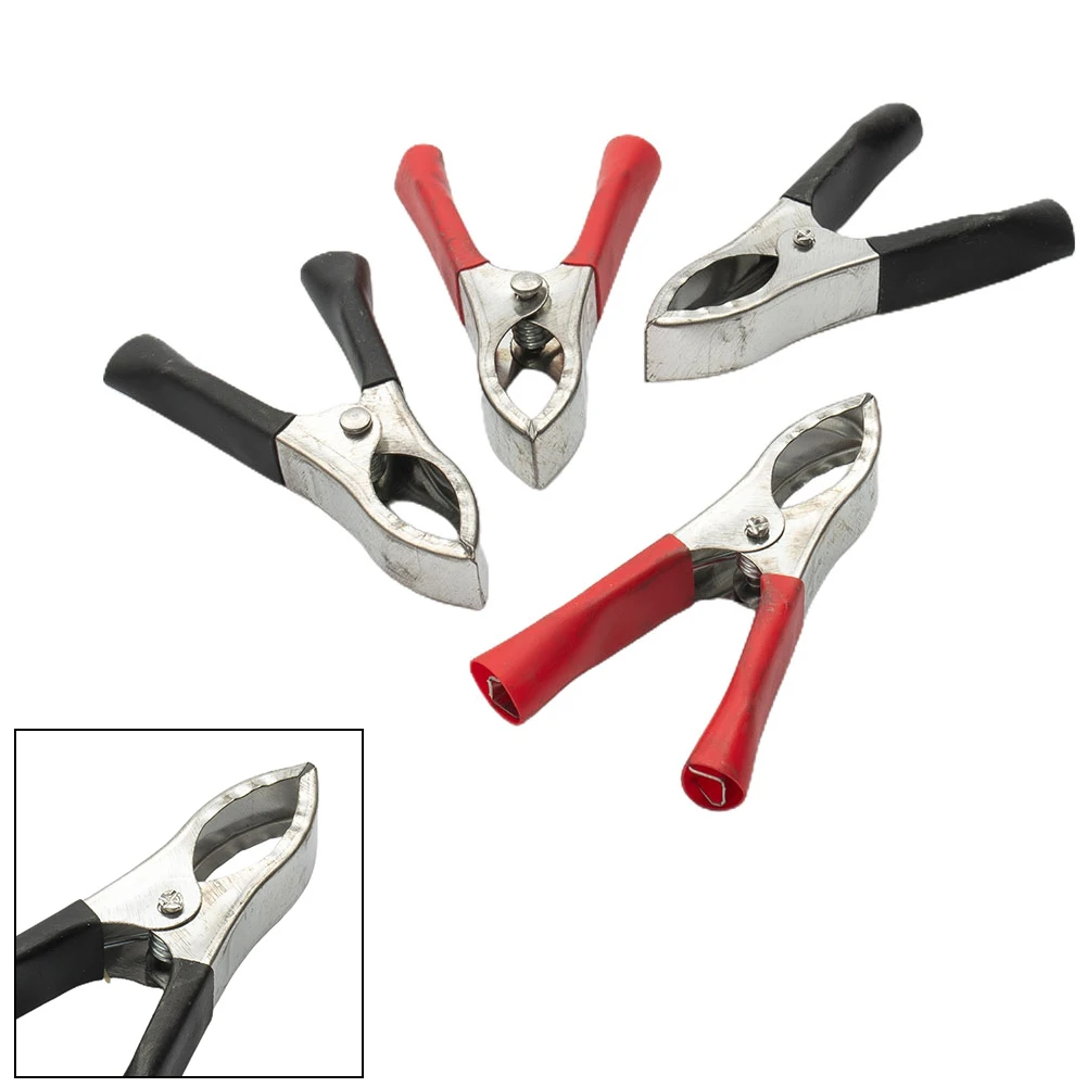 4PCS Alligator Clips Kit 30A 75MM Crocodile Alligator Clips Battery Test Lead Insulated Clamp Connector