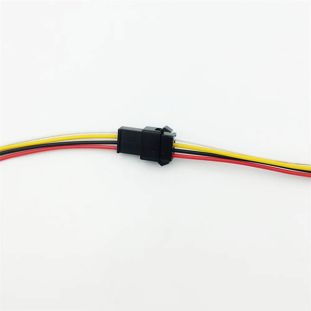 100 쌍 4 핀 LED 스트립 JST SM 2.54mm 커넥터 암수 어댑터 플러그 JST 커넥터 터미널 길이 20CM 22AWG