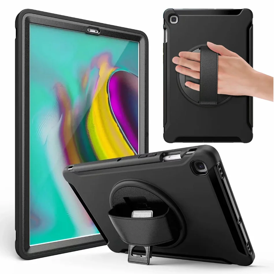 

360 Rotation Hard PC Stand Fundas Tablet Case for Samsung Galaxy Tab S 5e S5e 10.5 T725 T720 Cover Shockproof Silicone Shell