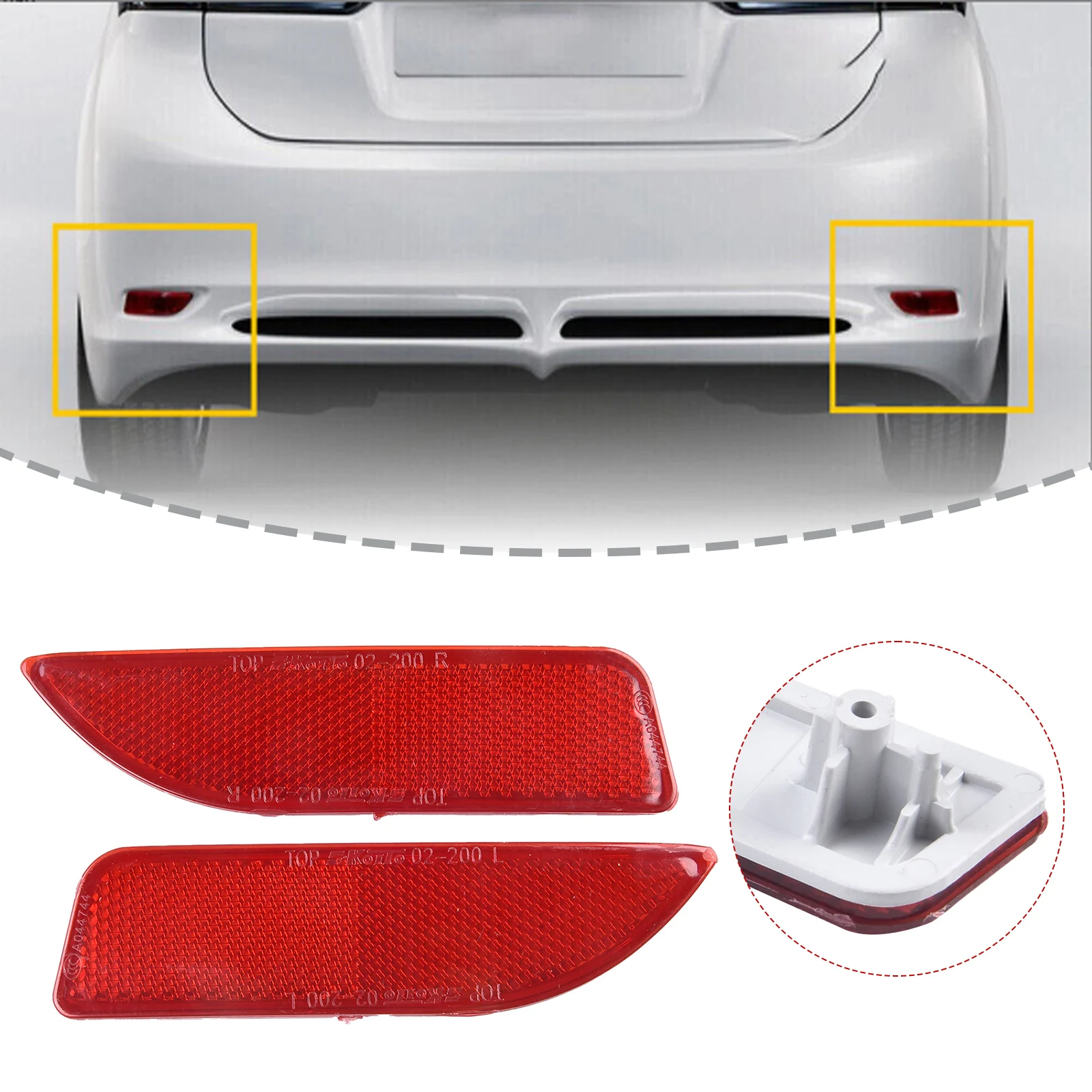 

For Toyota For Corolla 2011-2013 Left & Right Car Rear Bumper Reflector Light Lamp 8191002130, 8192002030 Car Accessories