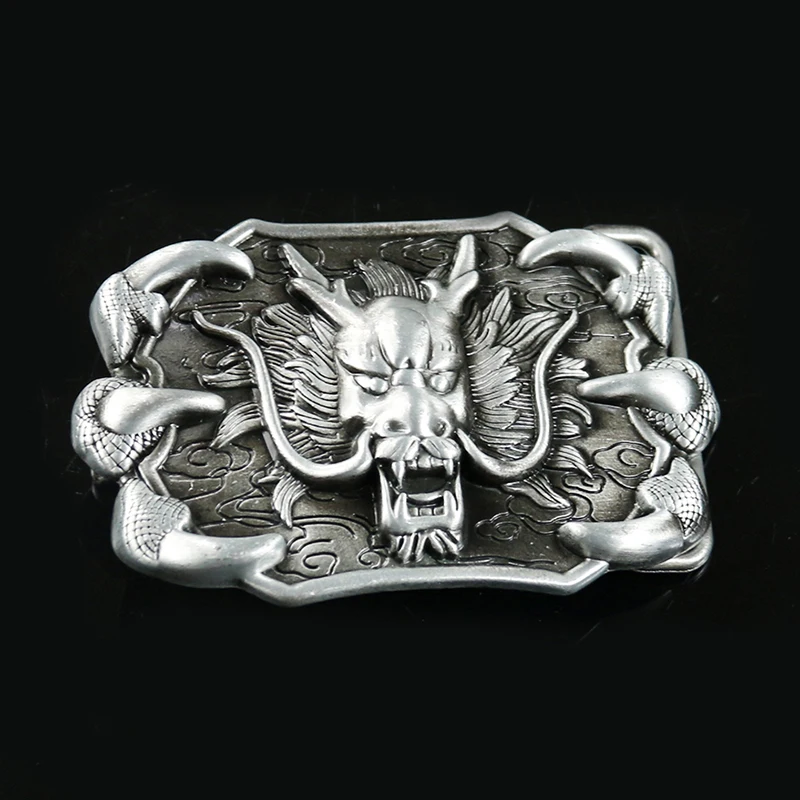 Cool Metal Chinese Dragon Belt Buckle Long King Head Eagle Claw Men Leather Craft Strap Homemade Cowboy Male Jeans Accessories