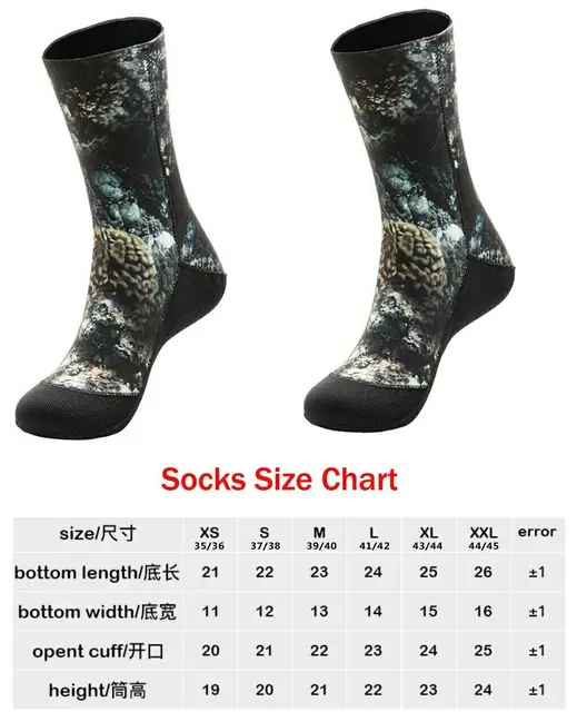 따뜻한 위장을 제공하며 해변에서의 수영과 스쿠버 다이빙에 적합한 CR 네오프렌 다이빙 양말
