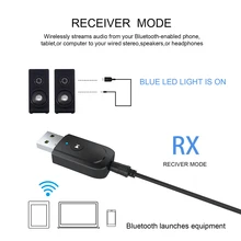  3 In 1 Bluetooth 5.0 Audio Transmitter Receiver Speaker USB Computer TV Adapter Car Dual Output For Speakers Headphones 