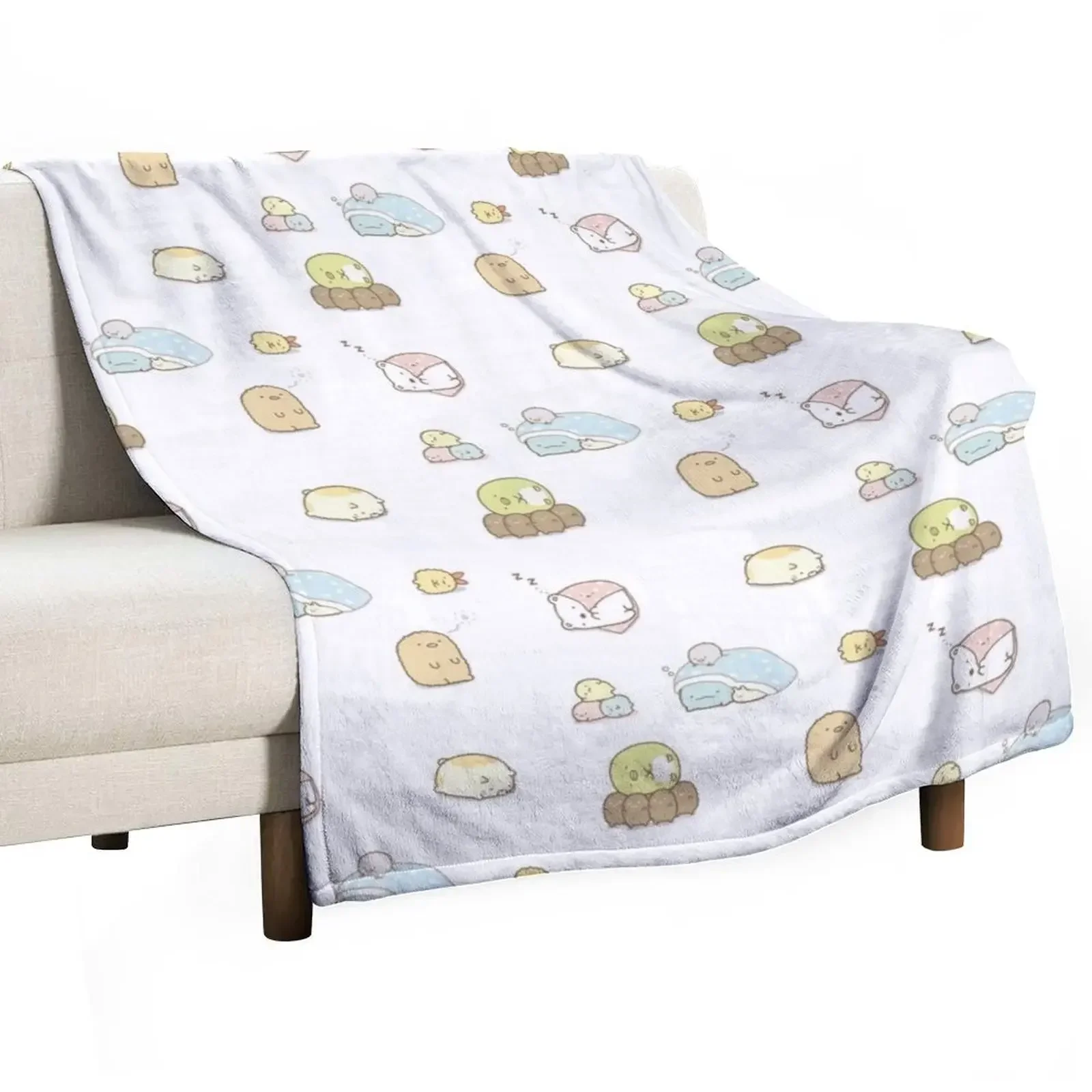 

Бесшовное покрывало для сна с рисунком из Sumikkogurashi, очень большое декоративное покрывало для дивана