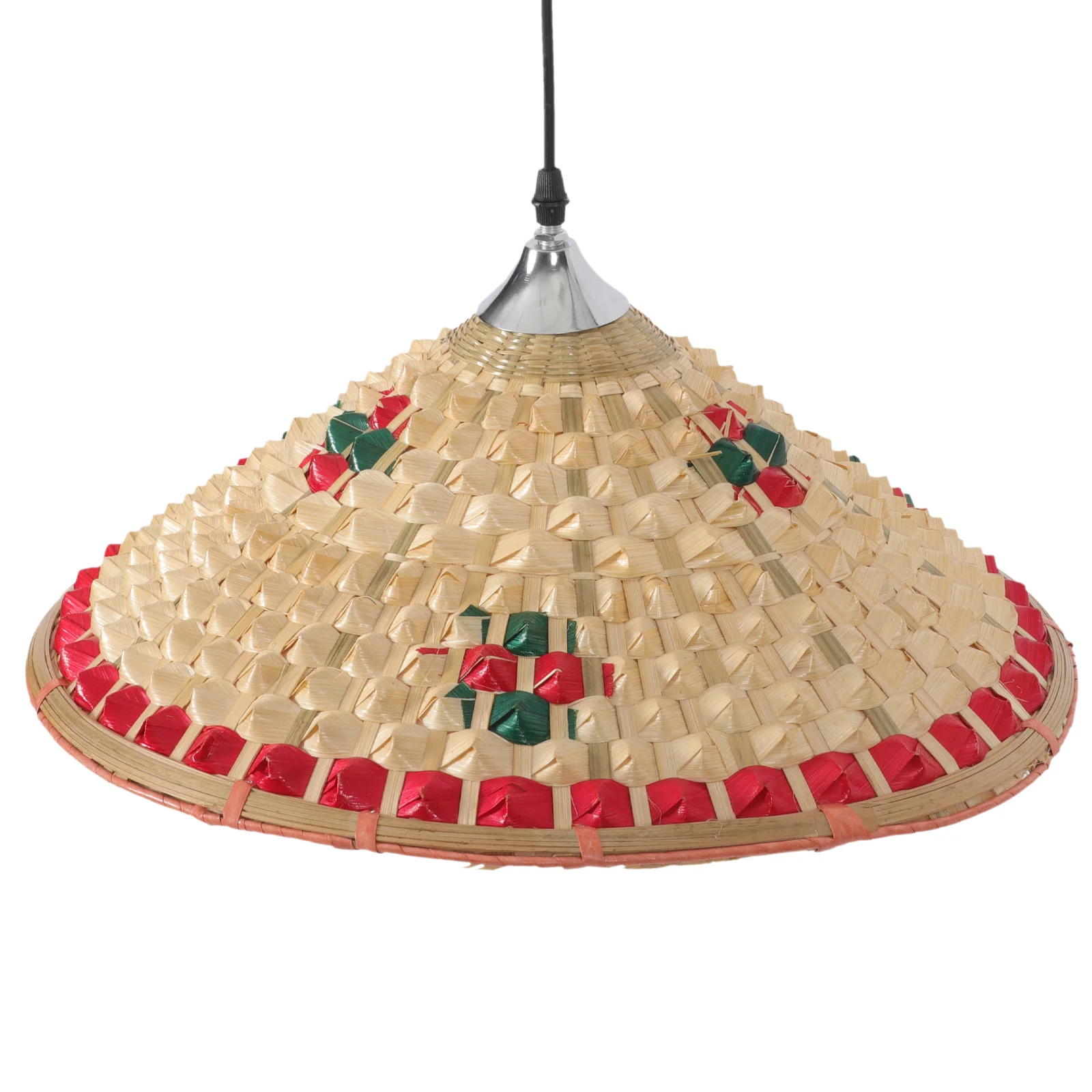 

Straw Hat Lamp Bamboo Decoration Home Weave Ceiling Bathroom Light Fixtures Hanging Pendant