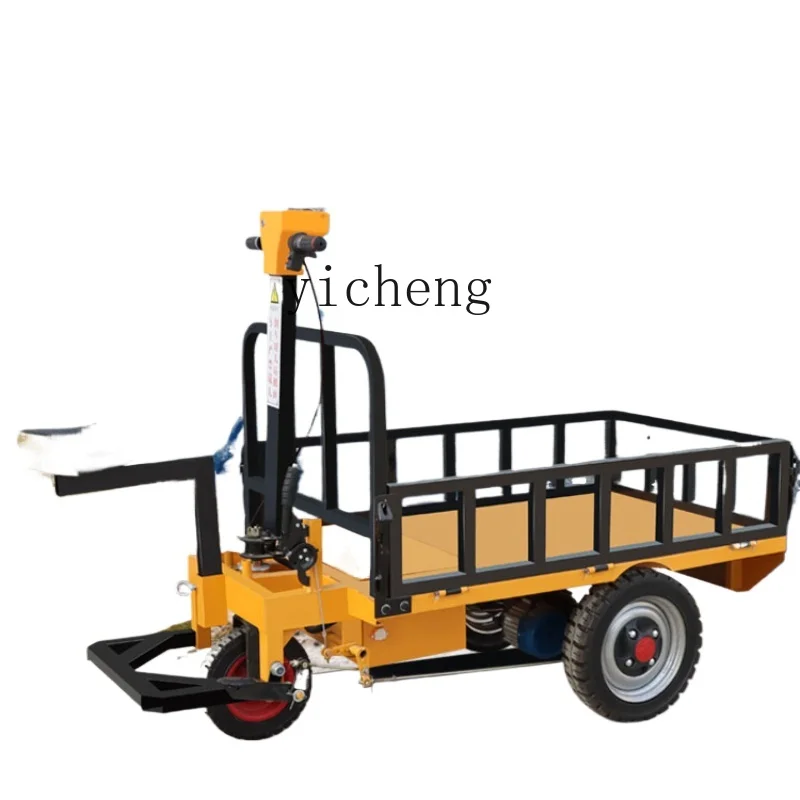 

XL Reverse Riding Electric Flat Truck Truck Construction Site Hand Push Three Wheels Dumptruck