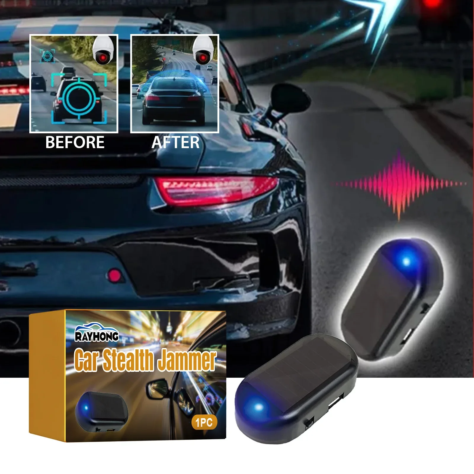 Car Obstruction Detector Rayhong Car Invisible Sensor Adjustable Obstruction Signal Coverage Portable Wireless Interference Detector For Vehicles