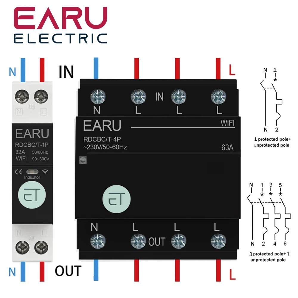 Smart WiFi Circuit Breaker Time Timer Relay Switch Smart Home House Voice Remote