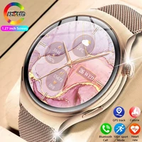 New For Huawei Mini 4 NFC Smart Watch Women Men GPS Tracker 1.27inch AMOLED Screen Health monitor Bluetooth Call Lady Smartwatch 1