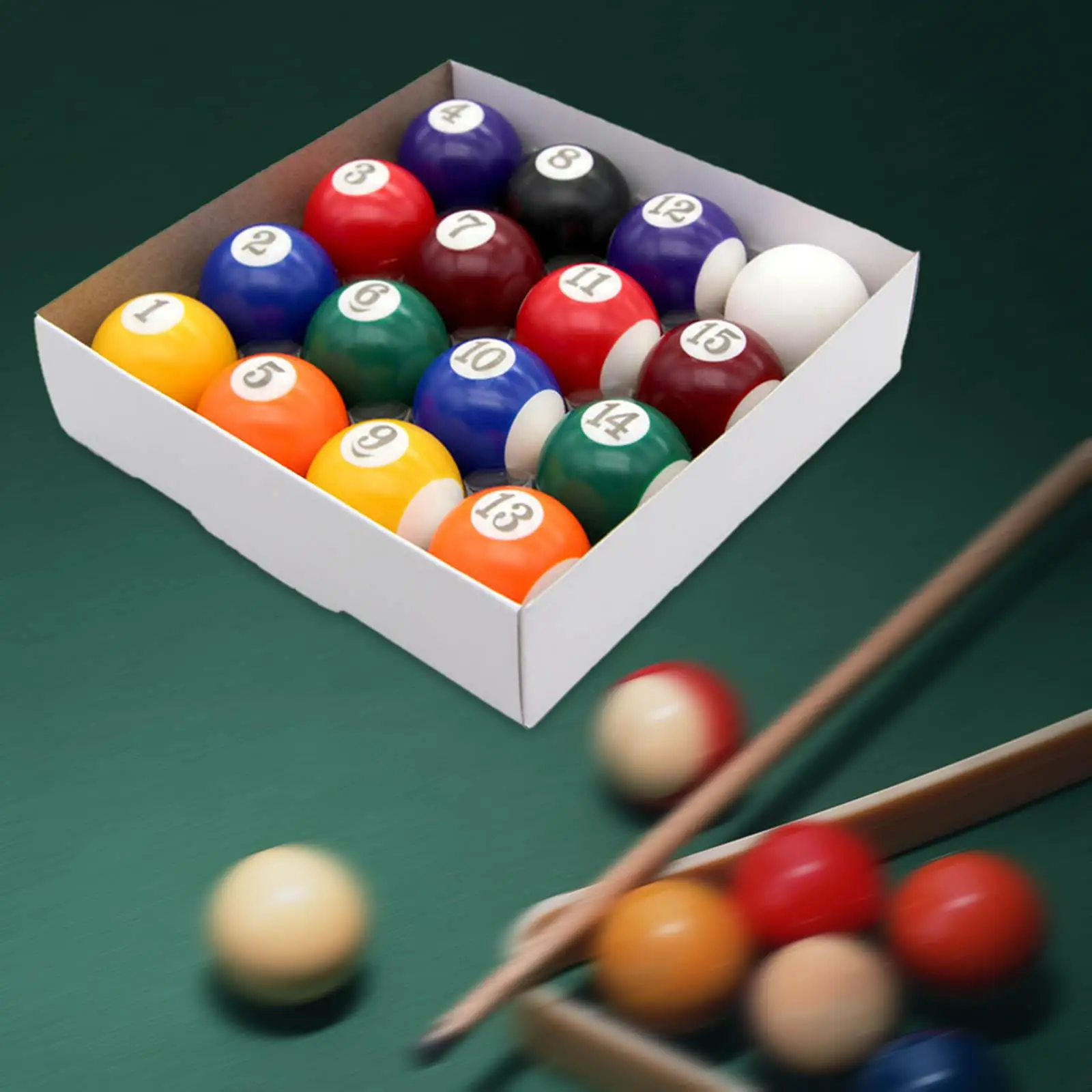 Billiard Ball Set 16x 1.26'' Resin Pool Table Multipurpose Mini for Exercise Game Rooms Leisure Desktop Indoor