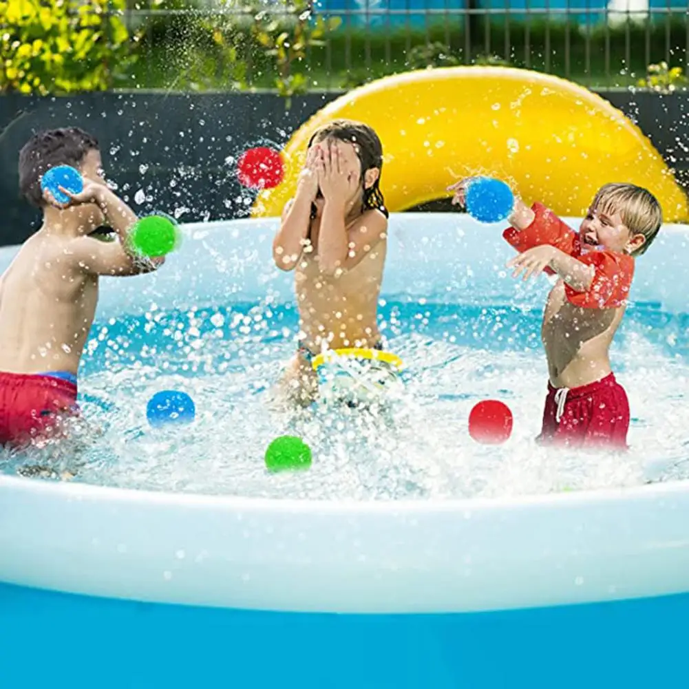 50Pcs Cotton Water Bomb Balls High Bounce Swimming Pool Splash Water Balls Boys Fight Games Outdoor Play Toys