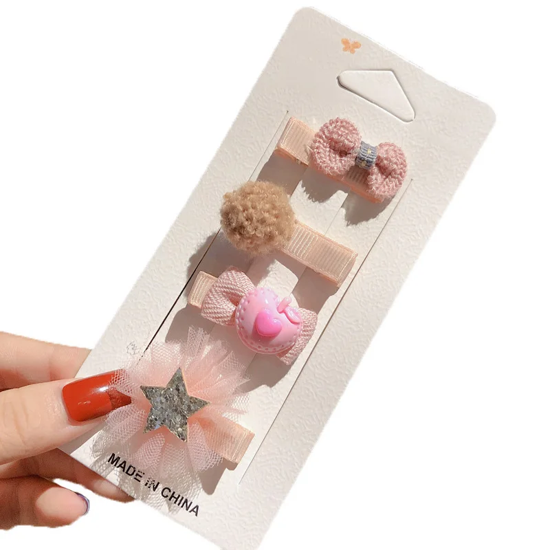 Animal Crown Flower Baby Hairpins Sweet Princess Girls Barrettes Kids Hair Accessories 12Pcs Set