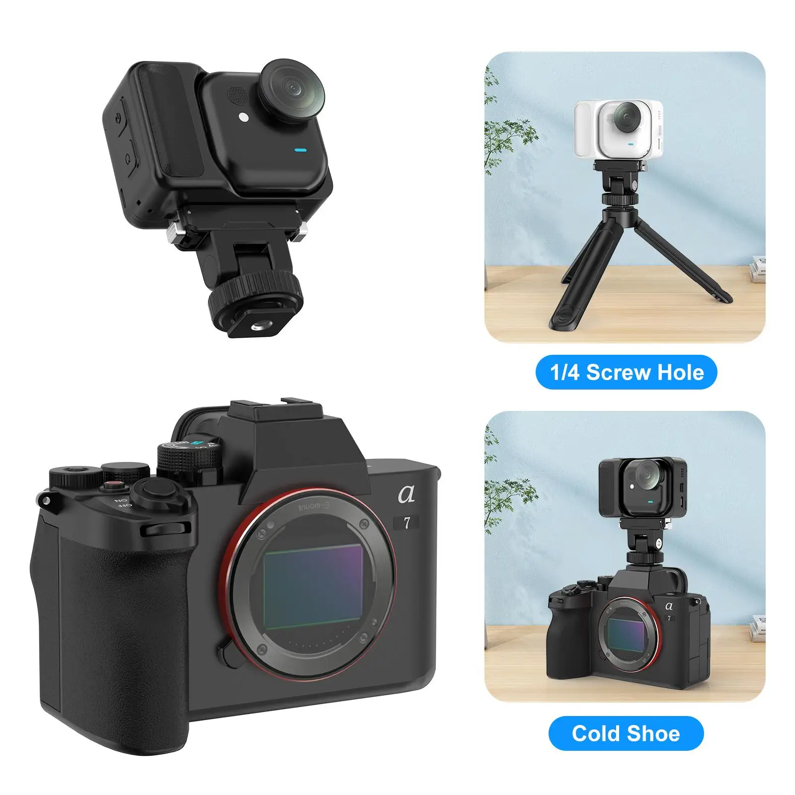 For Insta360 GO UItra PULUZ Plastic Gimbal Magnetic Quick Release Base Mount