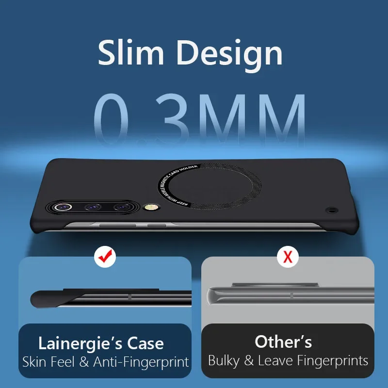 Frameless Slim Magnetic Case with Wireless Charging Compatibility