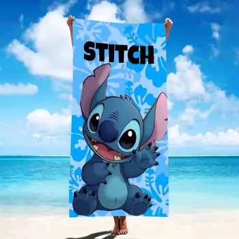 Asciugamano da spiaggia Stitch: il tuo compagno divertente estivo! Adatto per asciugamani, asciugamani da bagno, asciugamani da spiaggia, decorazioni per feste, regali 1