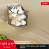 1/2/3pcs Kitchen Garlic Ginger And Onion Transparent Storage Basket Wall-Hanging Small Wall-Mounted Storage Box Storage Rack 5