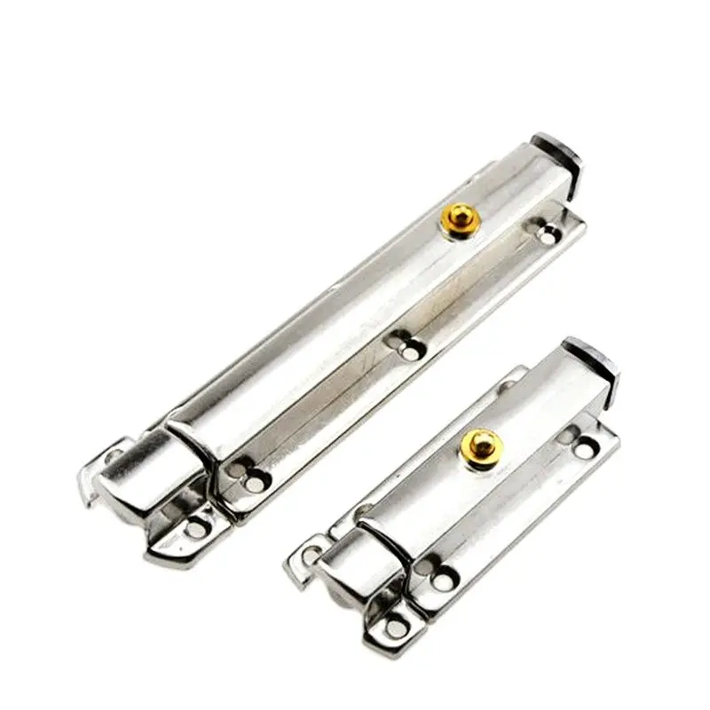 Automatic Spring Latch Button Lock 4 6 Inch Surface Mounted Bolt Stainless Steel Wooden Bathroom Door Buckle door latch