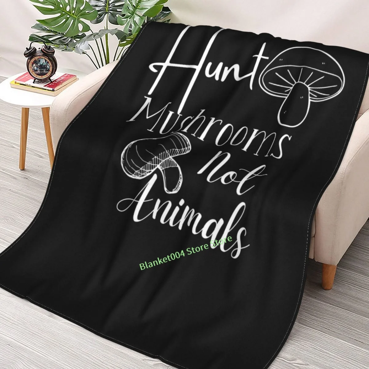 

Hunt Mushrooms Not Animals Throw Blanket 3D printed sofa bedroom decorative blanket children adult Christmas gift