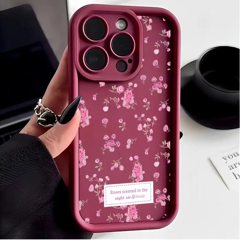 Flower Smile Matte Silicone Soft TPU Cellphone Case